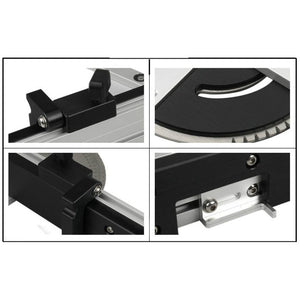 Woodworking Pusher Slide Ruler Woodworking Table Saw Measuring Tool, Single Tenon, Aluminum Handle, Copper Handle, Aluminum Handle + Tenon, Aluminum Handle + Tenon + Limit, Copper Handle + Tenon + Limit, Aluminum Handle + 450mm ＋ Limit�����������������...