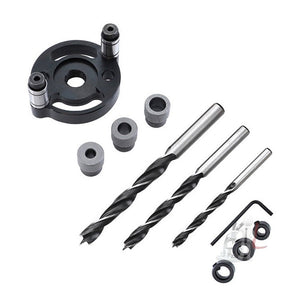 Woodworking Straight Hole Puncher Self - Centering Dowel Splicing Drilling Locator Woodworking Drilling Tool, Style:, Black, Black+7 PCS Drill Bit, Black+7 PCS Drill Bit+60 Wood Tip, Blue, Blue+7 PCS Drill Bit, Blue+7 PCS Drill Bit+60 Wood Tip - laboratorydeal