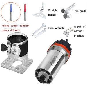 Woodworking Trimming Machine Multifunctional Electric Wood Milling Slotting Machine Engraving Tools EU Plug, 600W Plastic Body, 720W Aluminum Body - laboratorydeal