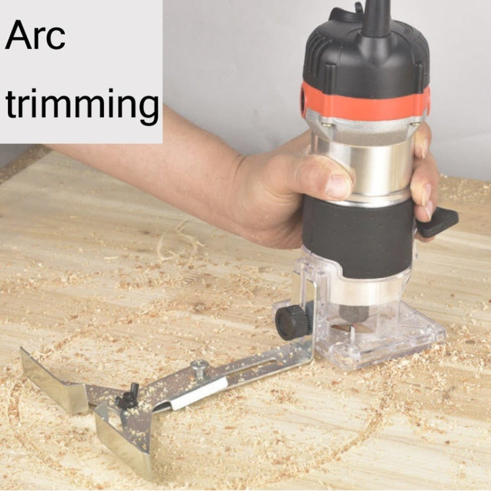 Woodworking Trimming Machine Multifunctional Electric Wood Milling Slotting Machine Engraving Tools EU Plug, 600W Plastic Body, 720W Aluminum Body - laboratorydeal