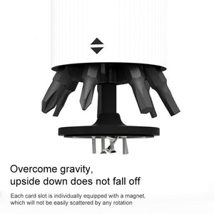 Wowcase Mini Screwdriver Bit Storage Box One Key Lift Storage Barrel, Screwdriver Bit Storage Box - laboratorydeal