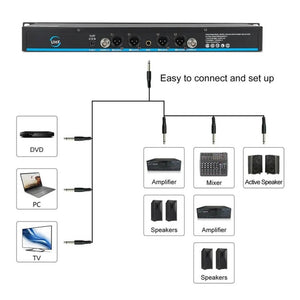 XTUGA A140 - C Wireless Microphone System 4 - Channel UHF Four Conference Mics, A140 - C - laboratorydeal