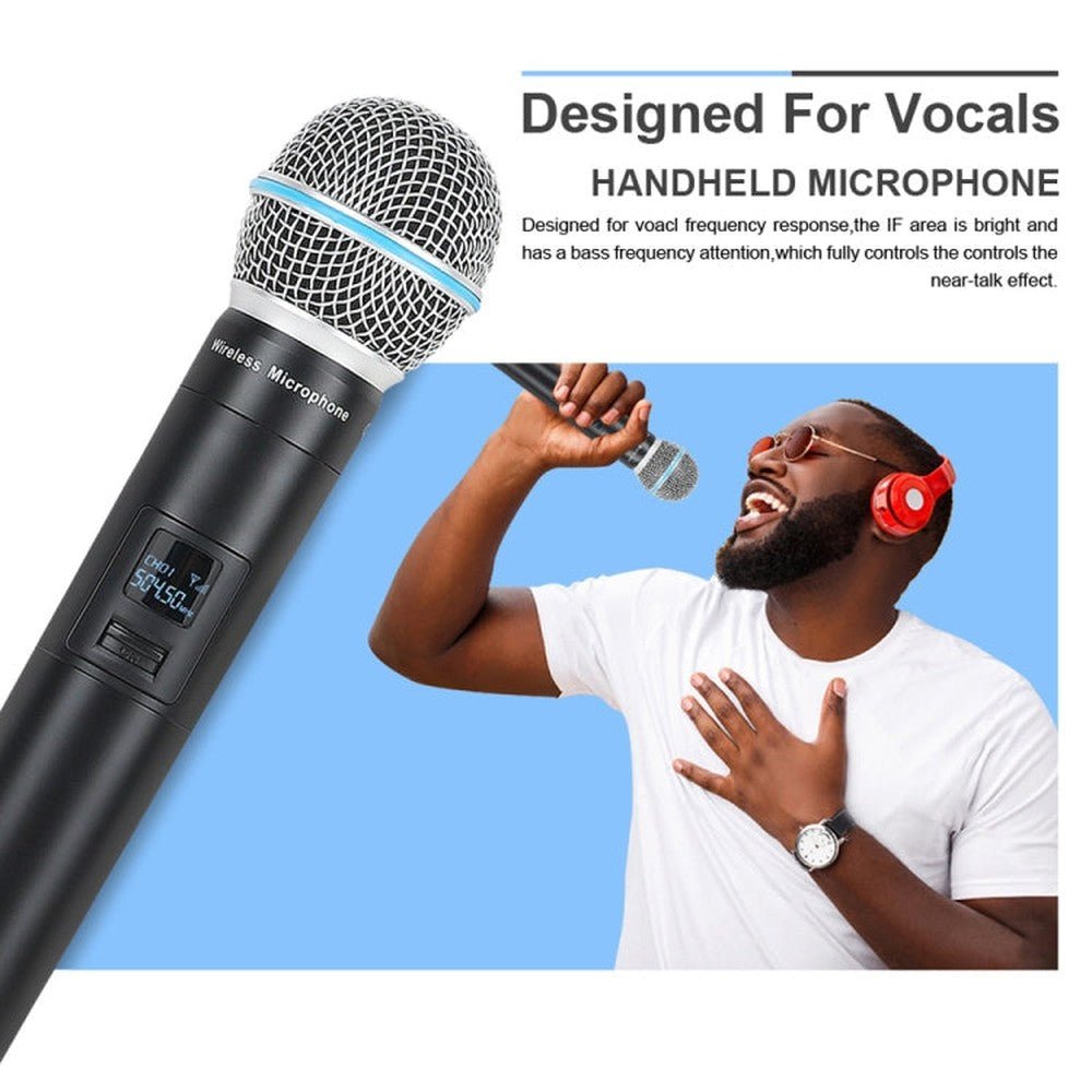 XTUGA A140 - H Wireless Microphone System 4 Channel UHF Handheld Microphone, A140 - H - laboratorydeal