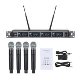 XTUGA A140-H Wireless Microphone System 4 Channel UHF Handheld Microphone, A140-H