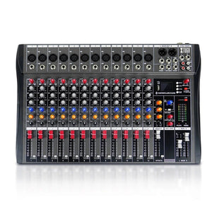 XTUGA CT120X 12 - Channels Audio Mixer DJ Mixing Console with 48V Power Supply, CT120X - laboratorydeal