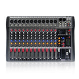 XTUGA CT120X 12-Channels Audio Mixer DJ Mixing Console with 48V Power Supply, CT120X