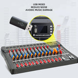 XTUGA CT120X 12-Channels Audio Mixer DJ Mixing Console with 48V Power Supply, CT120X