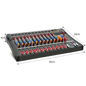 XTUGA CT120X 12 - Channels Audio Mixer DJ Mixing Console with 48V Power Supply, CT120X - laboratorydeal
