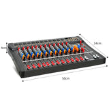 XTUGA CT120X 12-Channels Audio Mixer DJ Mixing Console with 48V Power Supply, CT120X