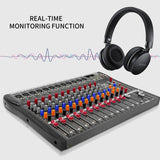 XTUGA CT120X 12-Channels Audio Mixer DJ Mixing Console with 48V Power Supply, CT120X