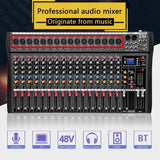 XTUGA CT160X 16-Channels Audio Mixer DJ Mixing Console with 48V Power Supply, CT160X