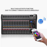 XTUGA CT160X 16-Channels Audio Mixer DJ Mixing Console with 48V Power Supply, CT160X
