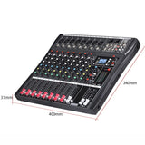 XTUGA CT80X 8-Channels Audio Mixer DJ Mixing Console with 48V Power Supply, CT80X