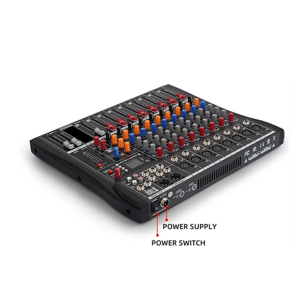 XTUGA CT80X 8 - Channels Audio Mixer DJ Mixing Console with 48V Power Supply, CT80X - laboratorydeal