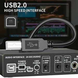XTUGA E22 Audio Interface Professional Sound Card, E22 - laboratorydeal