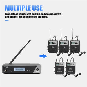 XTUGA IEM1100 Professional Wireless In Ear Monitor System, 1 BodyPacks, 2 BodyPacks, 4 BodyPacks, 5 BodyPacks - laboratorydeal