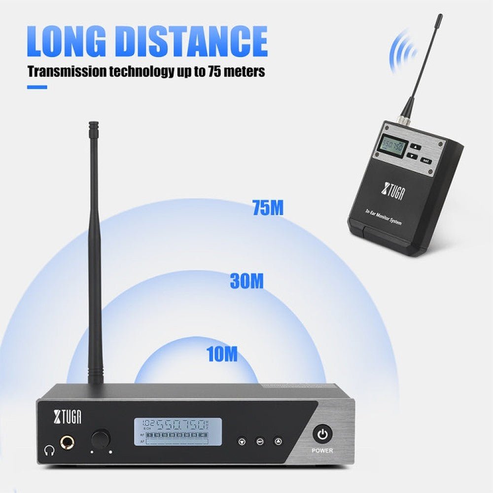 XTUGA IEM1100 Professional Wireless In Ear Monitor System, 1 BodyPacks, 2 BodyPacks, 4 BodyPacks, 5 BodyPacks - laboratorydeal