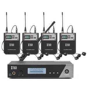 XTUGA IEM1100 Professional Wireless In Ear Monitor System, 1 BodyPacks, 2 BodyPacks, 4 BodyPacks, 5 BodyPacks - laboratorydeal
