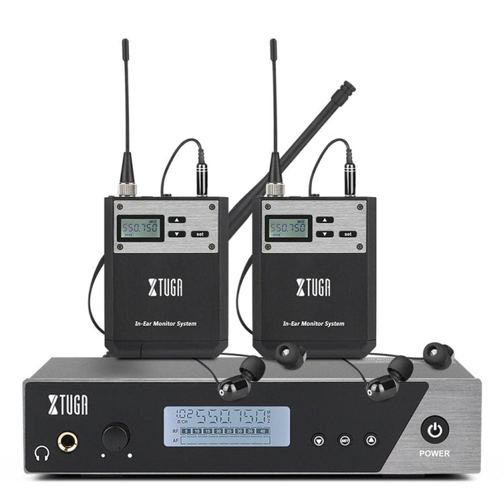 XTUGA IEM1100 Professional Wireless In Ear Monitor System, 1 BodyPacks, 2 BodyPacks, 4 BodyPacks, 5 BodyPacks - laboratorydeal