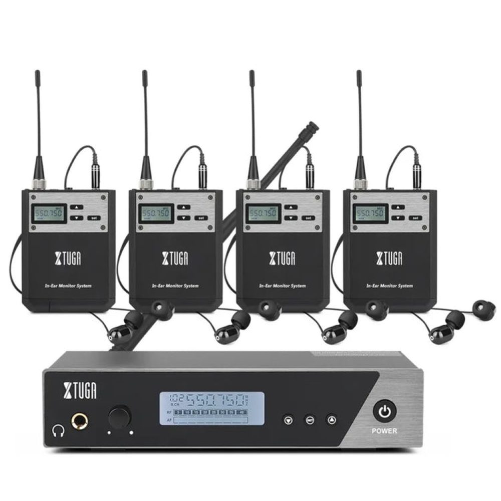 XTUGA IEM1100 Professional Wireless In Ear Monitor System, 1 BodyPacks, 2 BodyPacks, 4 BodyPacks, 5 BodyPacks - laboratorydeal