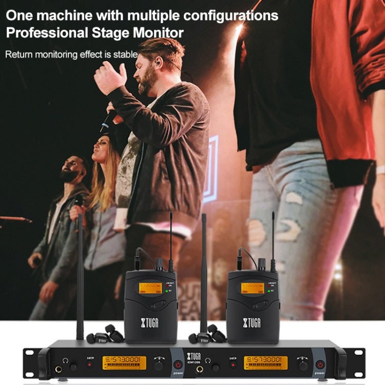 XTUGA IEM1200 Wireless Transmitter 4 Bodypack Stage Singer In - Ear Monitor System, Transmitter 4 Bodypack - laboratorydeal