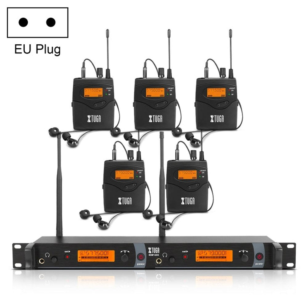 XTUGA IEM1200 Wireless Transmitter 5 Bodypack Stage Singer In - Ear Monitor System, Transmitter 5 Bodypack - laboratorydeal