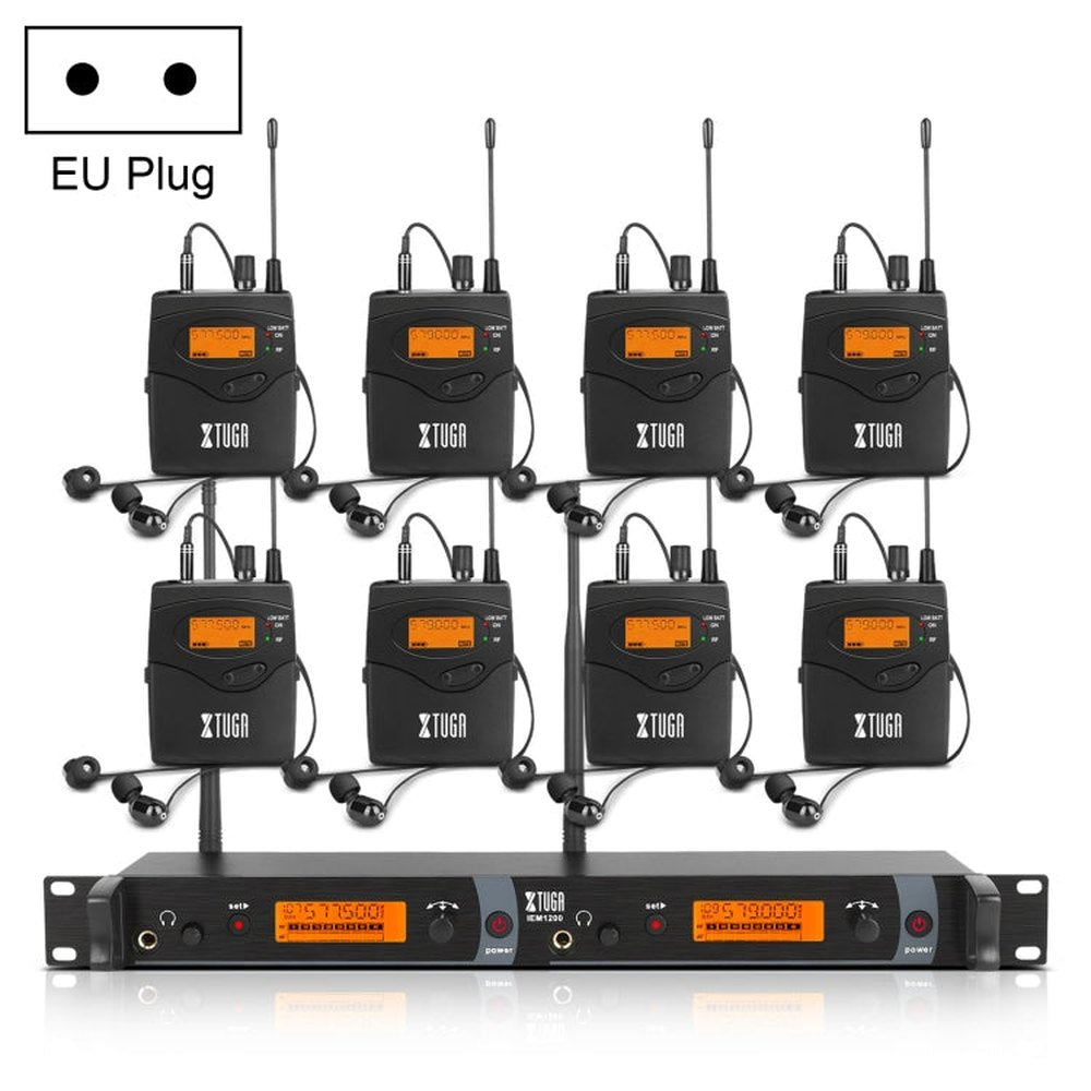 XTUGA IEM1200 Wireless Transmitter 8 Bodypack Stage Singer In - Ear Monitor System, Transmitter 8 Bodypack - laboratorydeal