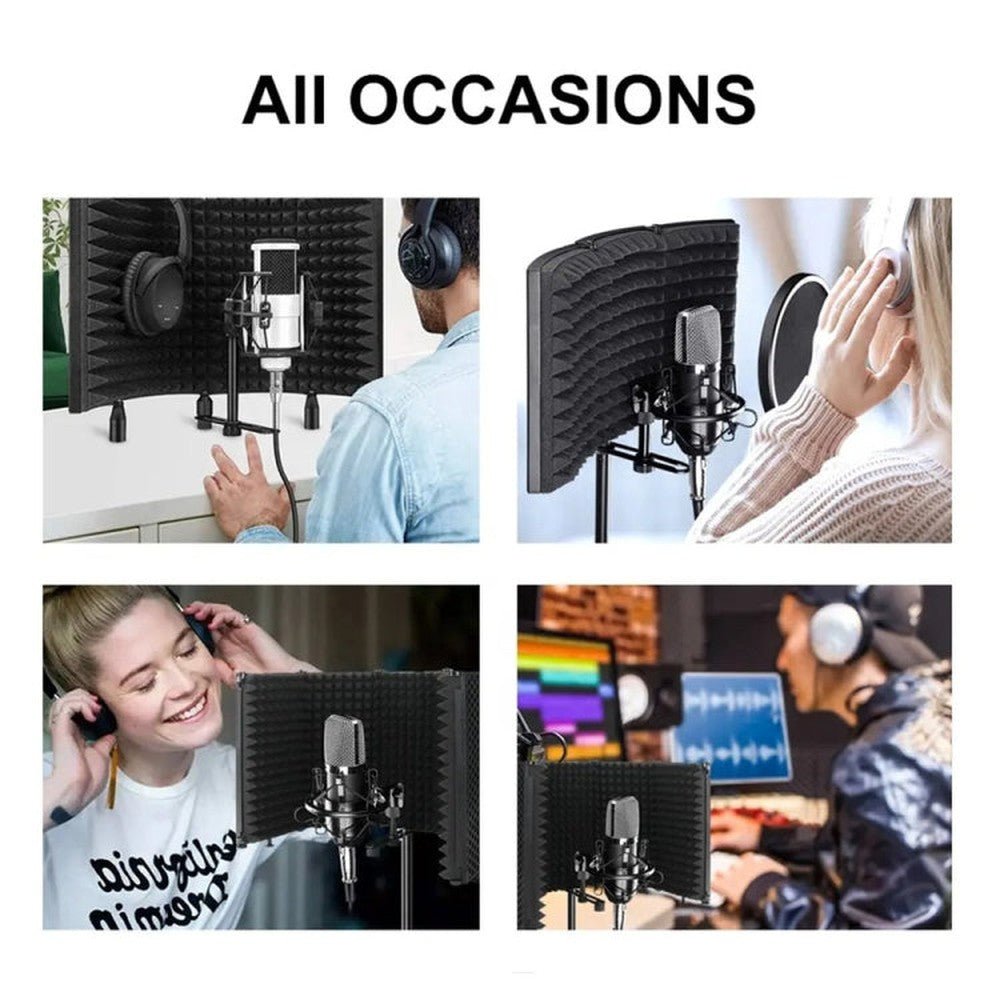 XTUGA P75 Foldable Recording Microphone Isolation Shield, P75 - laboratorydeal