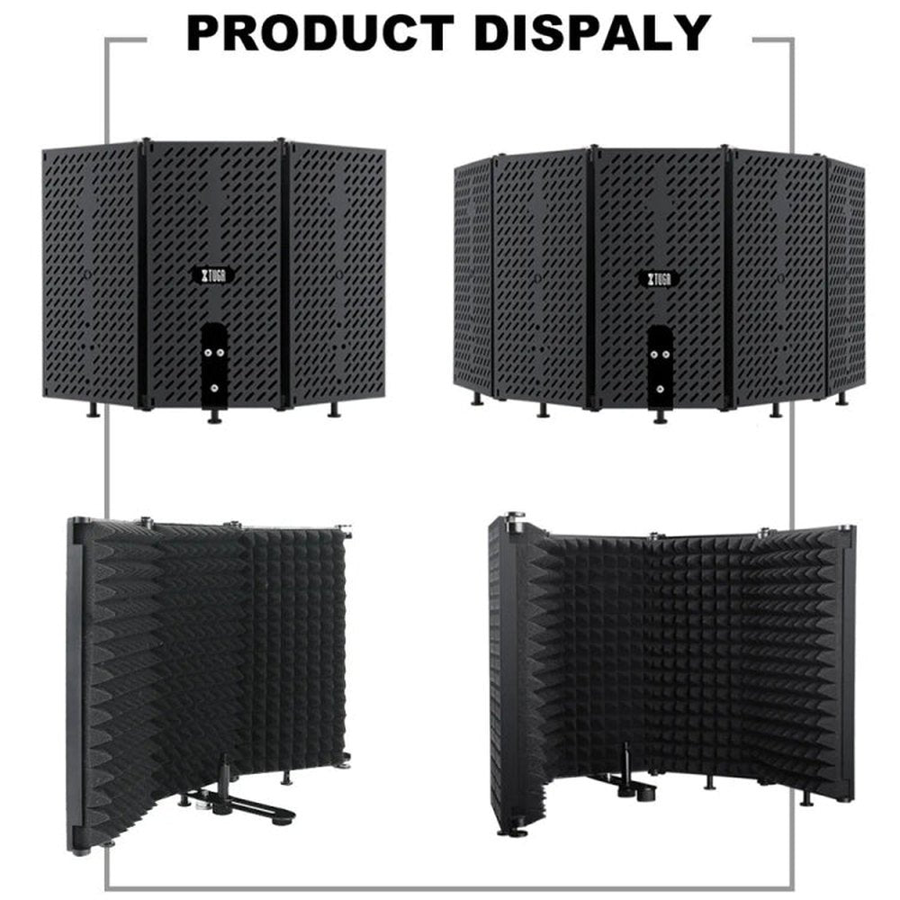 XTUGA P75 Foldable Recording Microphone Isolation Shield, P75 - laboratorydeal
