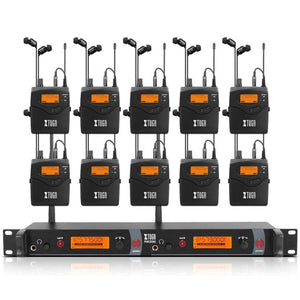 XTUGA RW2080 UHF Wireless Stage Singer In - Ear Monitor System, 2 BodyPacks, 4 BodyPacks, 5 BodyPacks, 6 BodyPacks, 8 BodyPacks, 10 BodyPacks - laboratorydeal