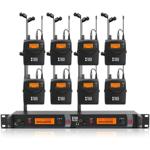 XTUGA RW2080 UHF Wireless Stage Singer In - Ear Monitor System, 2 BodyPacks, 4 BodyPacks, 5 BodyPacks, 6 BodyPacks, 8 BodyPacks, 10 BodyPacks - laboratorydeal