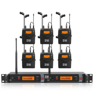 XTUGA RW2080 UHF Wireless Stage Singer In - Ear Monitor System, 2 BodyPacks, 4 BodyPacks, 5 BodyPacks, 6 BodyPacks, 8 BodyPacks, 10 BodyPacks - laboratorydeal