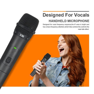 XTUGA S400 Professional 4 - Channel UHF Wireless Microphone System with 4 Handheld Microphone, US Plug, EU Plug, AU Plug, UK Plug - laboratorydeal