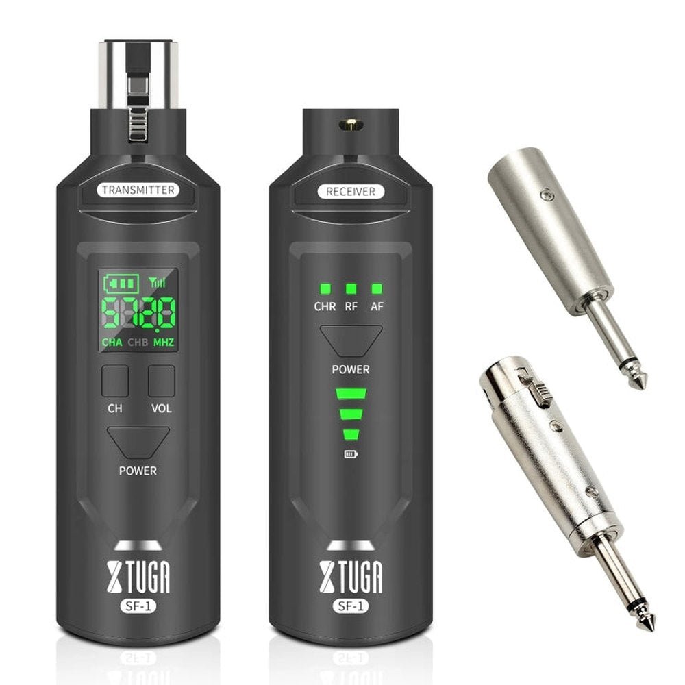 XTUGA SF - 1 Wireless XLR Transmitter & Receiver UHF Wireless Adapter for Wired Mic / Guitar, SF - 1 - laboratorydeal