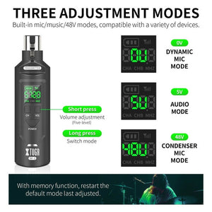 XTUGA SF - 1 Wireless XLR Transmitter & Receiver UHF Wireless Adapter for Wired Mic / Guitar, SF - 1 - laboratorydeal