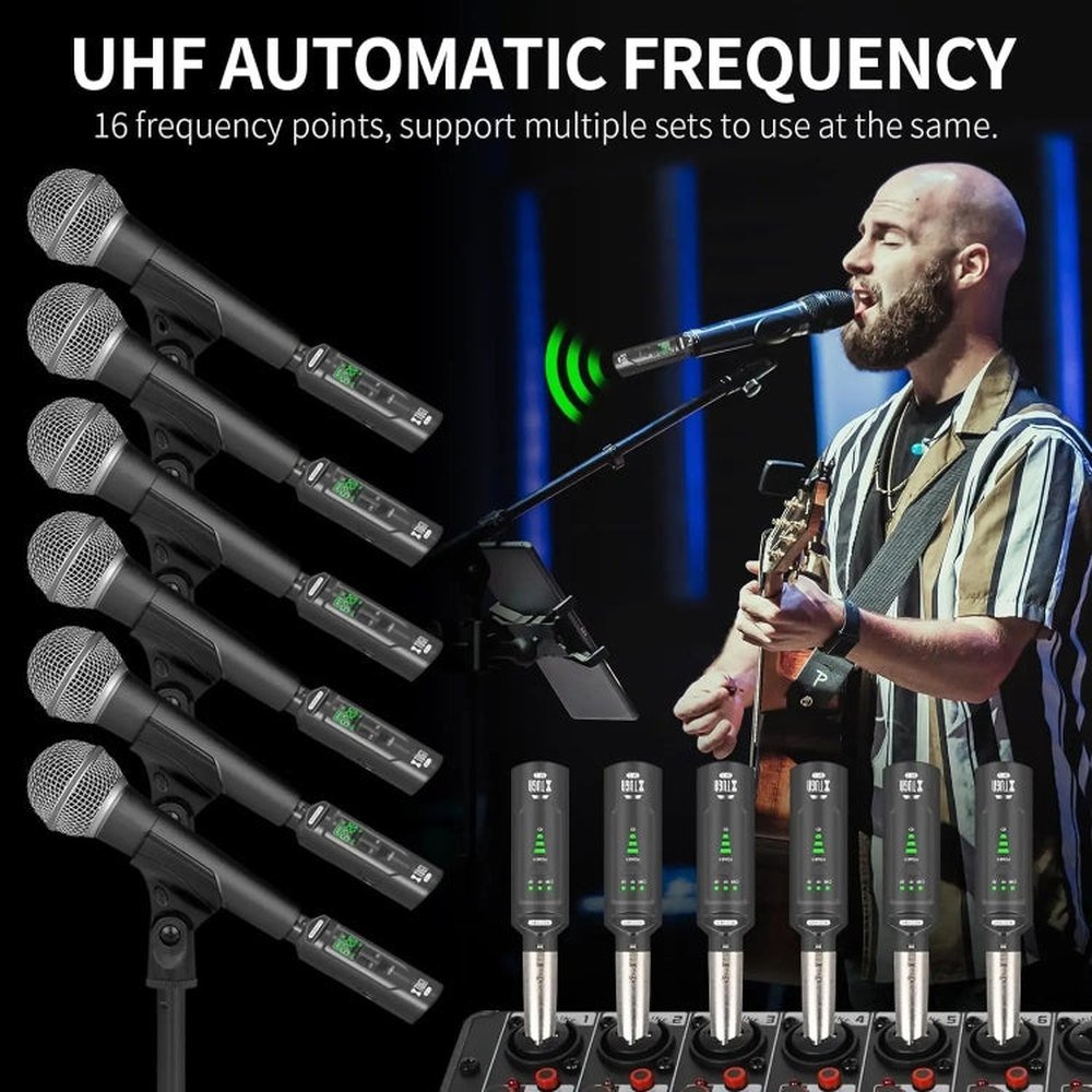 XTUGA SF - 1 Wireless XLR Transmitter & Receiver UHF Wireless Adapter for Wired Mic / Guitar, SF - 1 - laboratorydeal