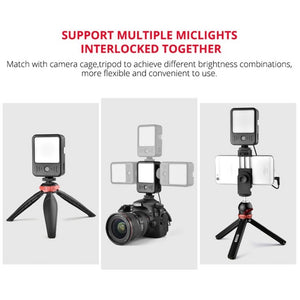 YELANGU LED02 Live Broadcast Micro Film Reporter Interview Recording Microphone Light - laboratorydeal