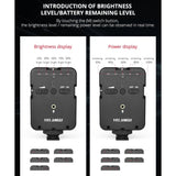 YELANGU LED02 Live Broadcast Micro Film Reporter Interview Recording Microphone Light