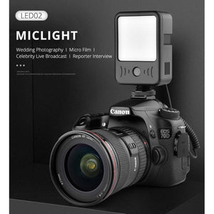 YELANGU LED02 Live Broadcast Micro Film Reporter Interview Recording Microphone Light - laboratorydeal