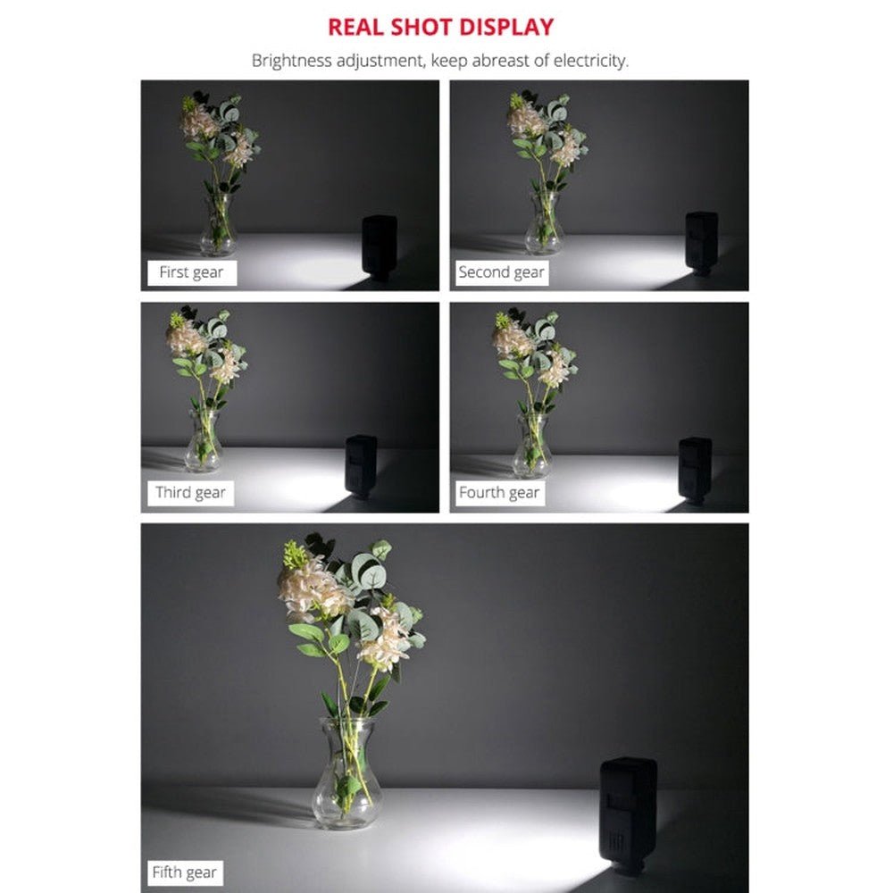 YELANGU LED02 Live Broadcast Micro Film Reporter Interview Recording Microphone Light - laboratorydeal