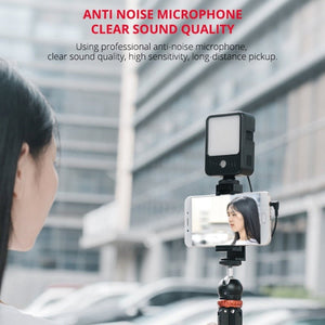 YELANGU LED02 Live Broadcast Micro Film Reporter Interview Recording Microphone Light - laboratorydeal
