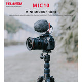 YELANGU MIC10 YLG9920A Professional Interview Condenser Video Shotgun Microphone with 3.5mm Audio Cable for DSLR & DV Camcorder, Microphone