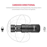 YELANGU MIC10 YLG9920A Professional Interview Condenser Video Shotgun Microphone with 3.5mm Audio Cable for DSLR & DV Camcorder, Microphone