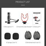 YELANGU MIC11 SLR Camera Mobile Phone Two-way Recording Microphone, MIC11