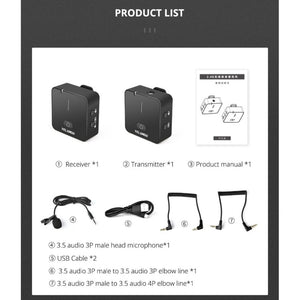 YELANGU MX5 2.4G Live Broadcast Interview Shooting Wireless Recording Microphone - laboratorydeal