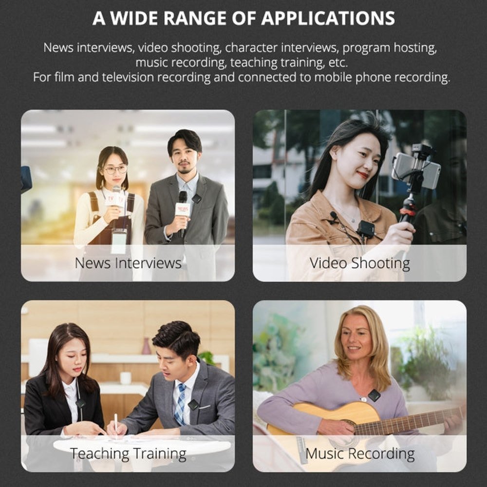 YELANGU MX5 2.4G Live Broadcast Interview Shooting Wireless Recording Microphone - laboratorydeal