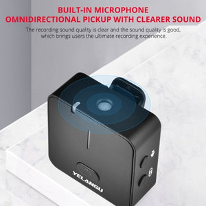 YELANGU MX5 2.4G Live Broadcast Interview Shooting Wireless Recording Microphone - laboratorydeal