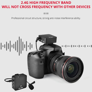 YELANGU MX5 2.4G Live Broadcast Interview Shooting Wireless Recording Microphone - laboratorydeal