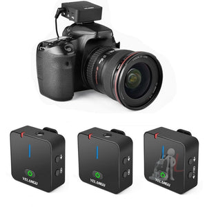 YELANGU MX5S 2.4G Live Broadcast Interview Wireless Recording Camera Microphone, 1 Receiver to 2 Transmitter, 1 Receiver to 2 Transmitter - laboratorydeal