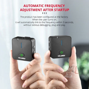 YELANGU MX5S 2.4G Live Broadcast Interview Wireless Recording Camera Microphone, 1 Receiver to 2 Transmitter, 1 Receiver to 2 Transmitter - laboratorydeal